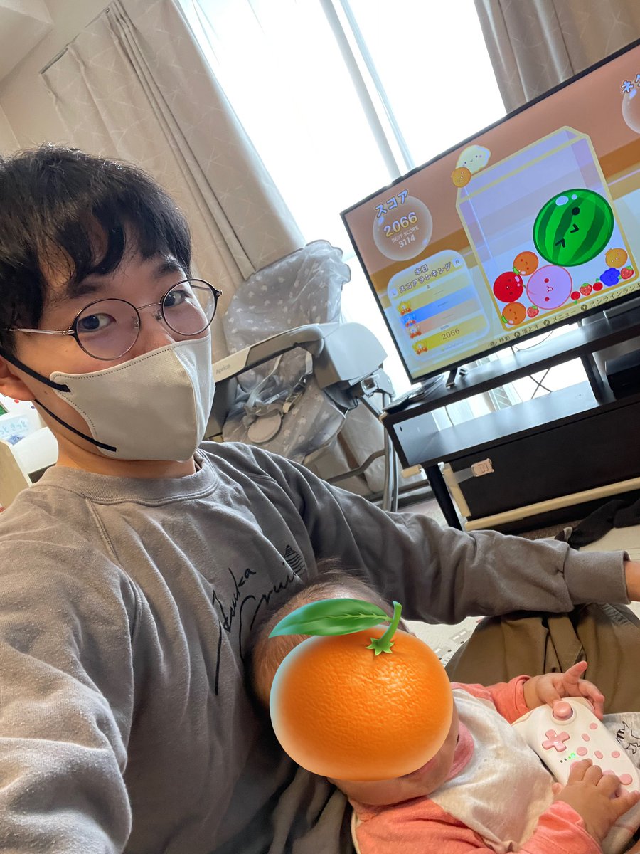 pppkyons2's tweet photo. 息子にコントローラー持たせてみたら一発でスイカ達成🍉 https://t.co/lr7OTl45TG