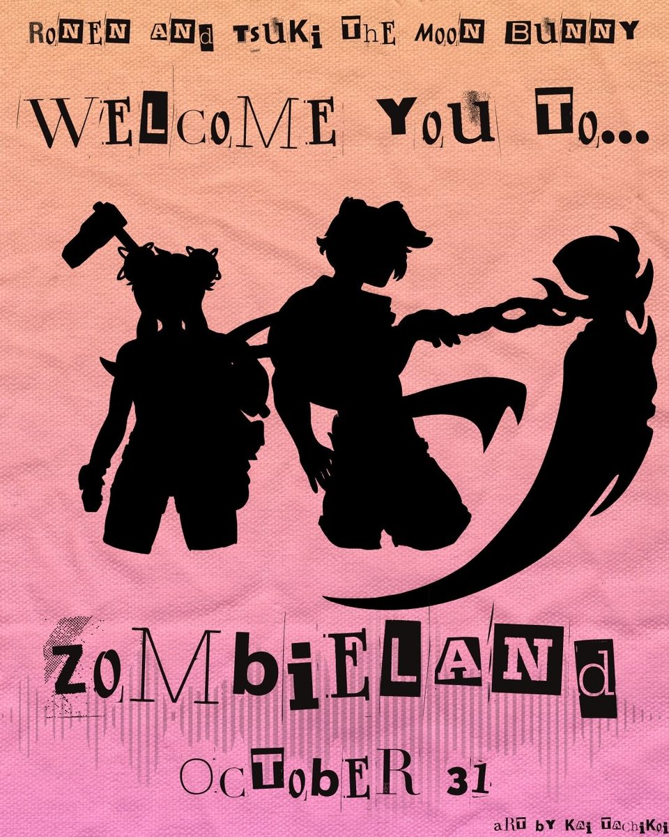 <a href="/RonenUsaku/">Ronen🐰💀</a> and I have something coming... Come listen to our version of Jax and Hardy's Zombieland on October 31! Art by <a href="/Kaiplayskoi/">Kai Tachikoi | 🐟🥢 (Redebut in progress!)</a>