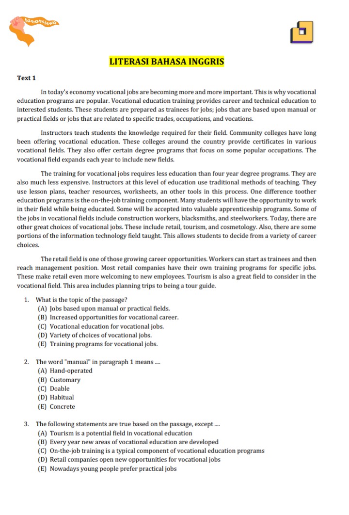 igedeeric12's tweet image. Soal &amp;amp; Pembahasan Literasi Bahasa Inggris, mau lebih dari ini?.
Join Saluran sekarang whatsapp.com/channel/0029Vb…

#utbk #snbt #alternatifa #더블유 #كاريزما76 #pembahasan