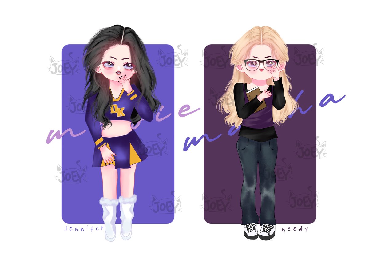 mochijoey_'s tweet photo. masie &amp; masha trick or treating for halloween as jennifer x needy 🎃 @alluringliwp

art purchased //

#chibiart #chibi #artph https://t.co/Pafc8eh8ZF