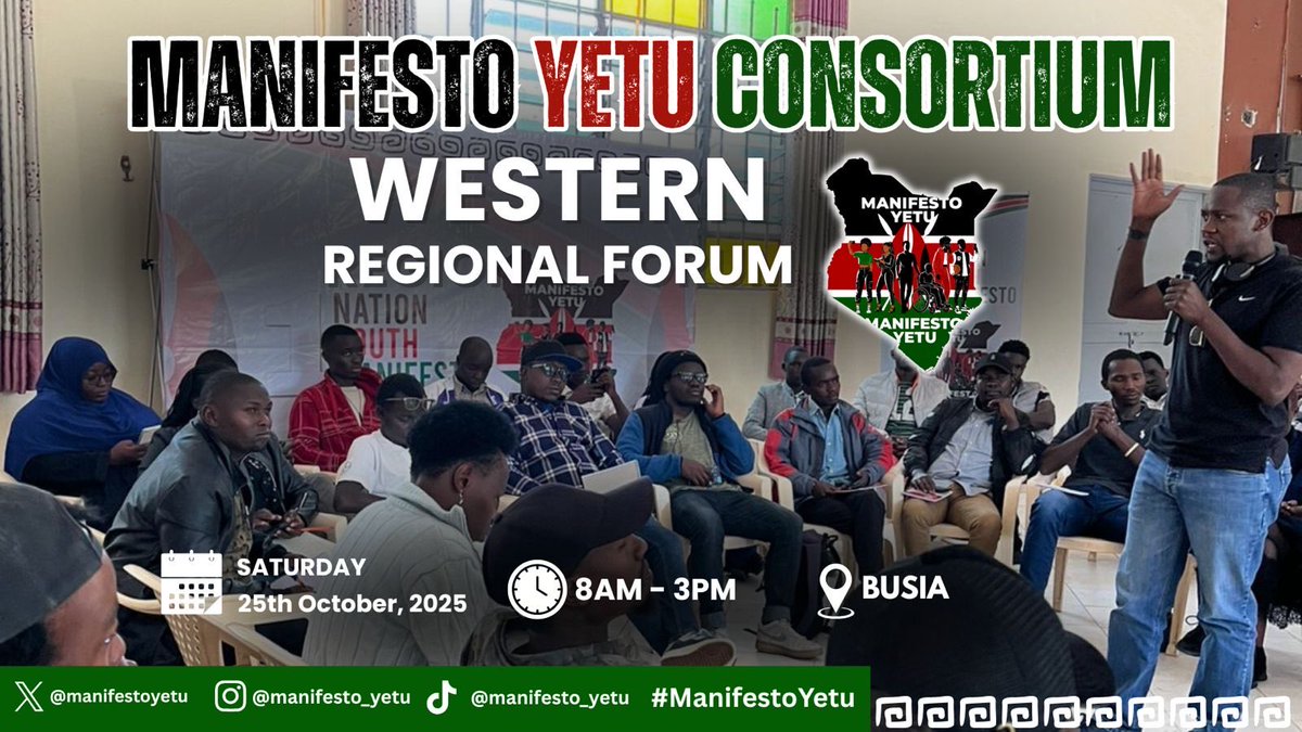 otiendeo99's tweet photo. Manifesto Yetu Coalition is holding a regional conversation with young people from Busia today and we might be visiting a region near you soon🎉

@ManifestoYetu 
#ManifestoYetu #OneYouthOneNationOneManifesto https://t.co/iZJ5Avv8uV