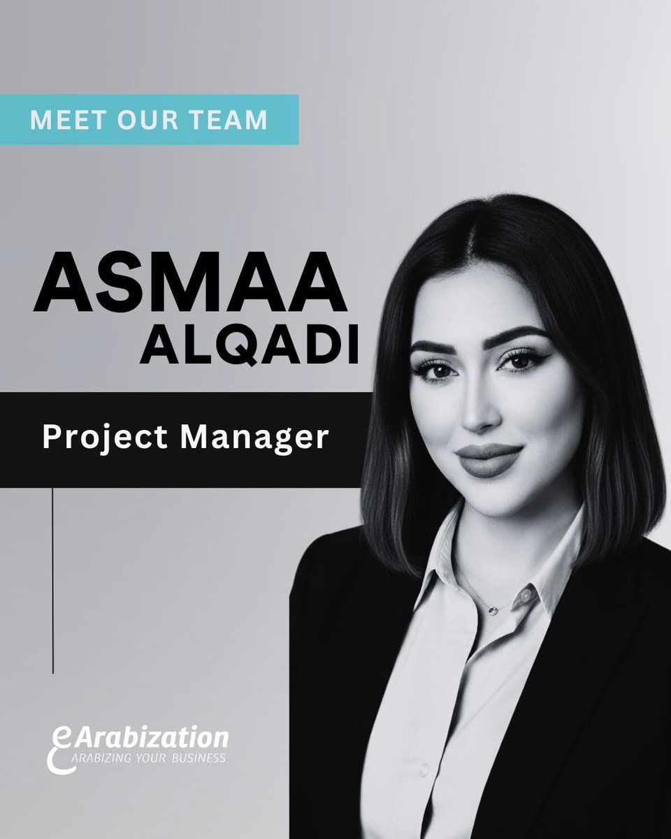 E_Arabization's tweet image. 🌟 Celebrating Growth at e-Arabization!

We’re proud to announce the promotion of Asmaa AlQadi to Project Manager.

Asmaa joined e-Arabization in 2017 as a Junior Translator, and through dedication, talent, and a true passion for quality, she has grown alongside the company —…