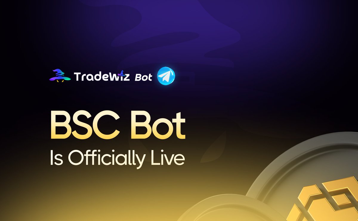 TradeWiz_Bot's tweet photo. 🚀 TradeWiz is now live on BSC!

We’re pumped to announce that TradeWiz officially supports BSC

Start trading on BSC today with:
• Manual Trades
• Limit Orders

💡 Copy Trading is coming soon — stay tuned!

👉 Start trading: https://t.co/bkw6spCrQd
🤖 TG Bot: @TradeWiz_Evmbot https://t.co/QbPKm3RDvd