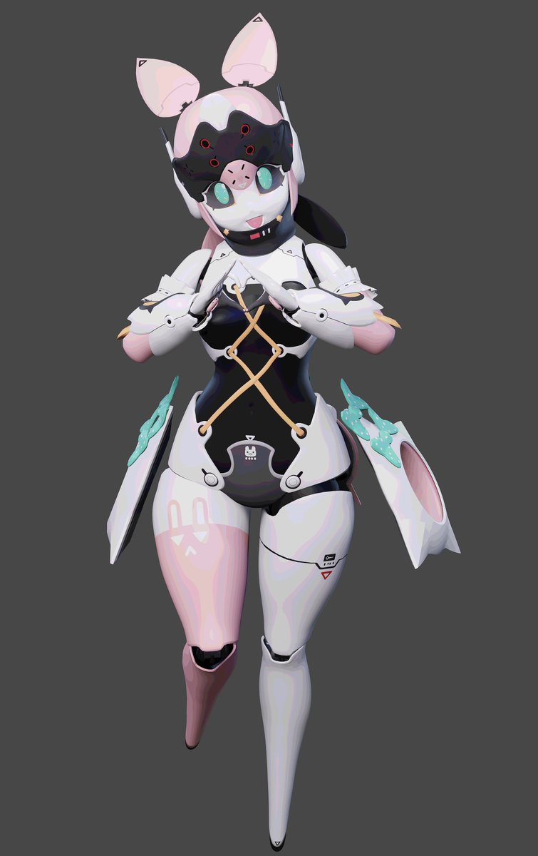 Posing Yutane as I make progress on stuffs #Yutane3D #Wip #zzzero #VRChat