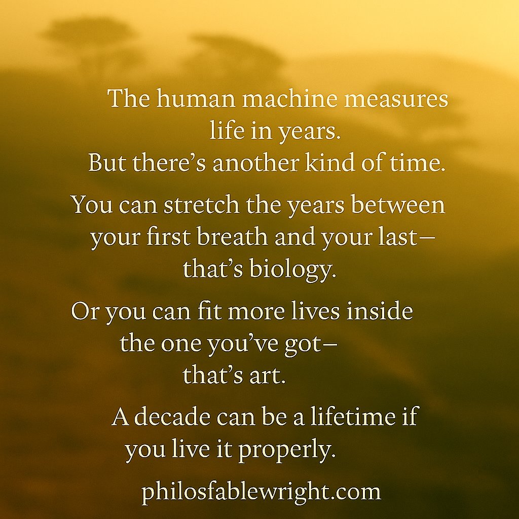 PFablewright's tweet image. Is life only measured in years?

#Writer #philosophy #ModernPhilosophy #fablewright