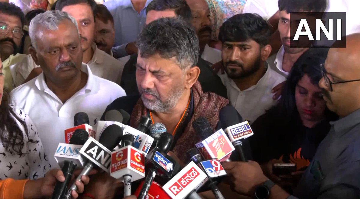 ANI's tweet image. Bengaluru, Karnataka: On the tunnel road project, Dy CM DK Shivamkumar says, &quot;Let anyone oppose, I am least bothered. They have put a PIL. They (opposition) don&apos;t want the government to flourish. I will look at it personally. I can&apos;t stop working because Tejasvi Surya is…