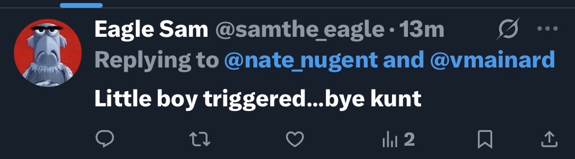 nate_nugent's tweet image. Sometimes it’s just too easy. The echo chamber is closing one #PutridLeftist at a time. 
Just a little push back goes a long way. #Soft