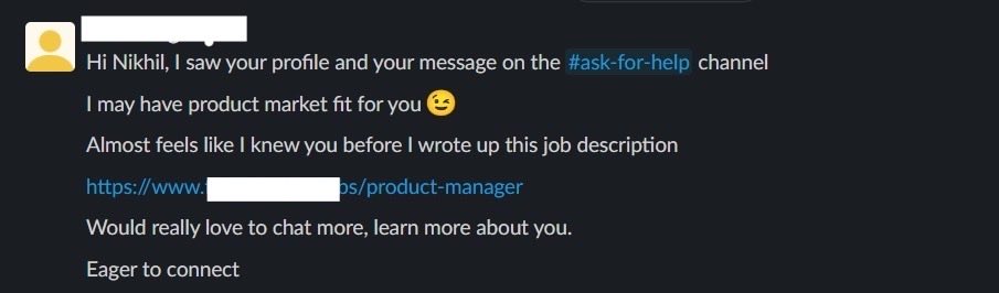 thinkwithnikhil's tweet image. community post that got my first full time product role