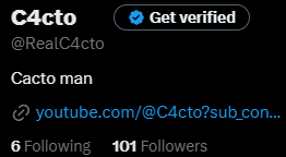 Omg 101 followers that's like uhhh, at least 5 or so