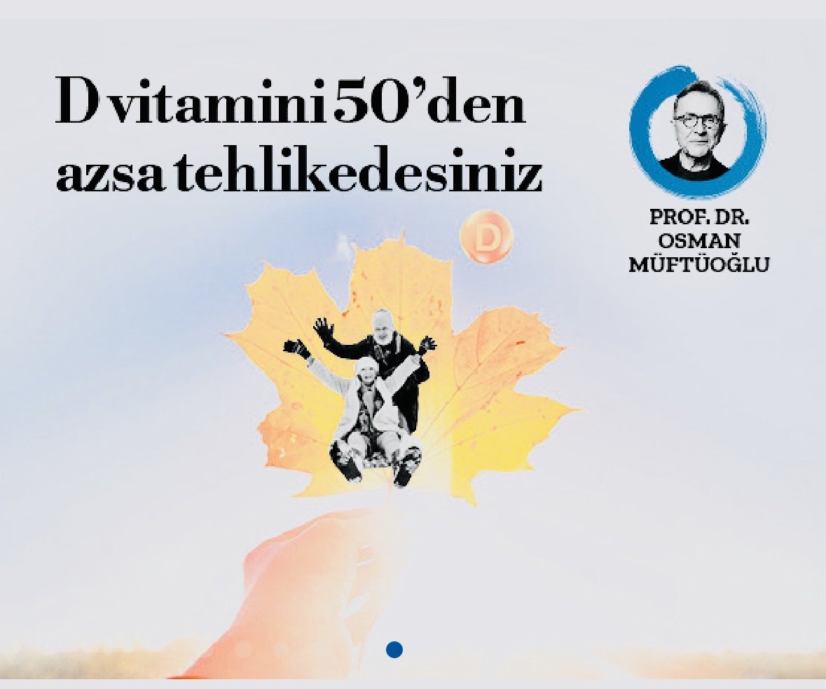 sukruhatun's tweet photo. Dr. Osman Müftüoğlu abiyi Ankara yıllarından tanır ve severim ama D vitamini ile ilgili görüşlerini, rakam takıntılı ve abartılı buluyorum. D vitamini reseptörlerinin doğuştan çalışmadığı kişilerde bile bu vitaminin iskelet dışı etkileri ile ilgili sorun görülmezken insanlara D vitaminini her derde deva olarak göstermek doğru değil. Kaldı ki deniz kenarlarında yaşayanların bile D vitamini düzeyi 50’nin altında. D vitamini düzeyinin 20 ng/ml üstünde olması yeterli. Etkisi bu düzeyden sonra plato çiziyor. Yani 21 de normal, 30 da normal. Hele 50’nin üstü bence tamamen gereksiz ve muhtemel riskli olarak kabul ediliyor. Son olarak bir risk taşımıyorsa kimsenin D vitamini düzeyini ölçtürmeye de gerek yok.