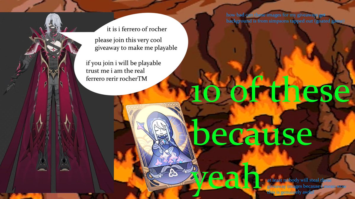 yeah so rerir is marketed here's a giveaway

10 welkins 10 winners because we all need some welkin in our life (and i need to save some money)

please like and rt and also follow me i really want to hit 5k i think that'd be cool

ends on the 5th of november !

#GenshinImpact