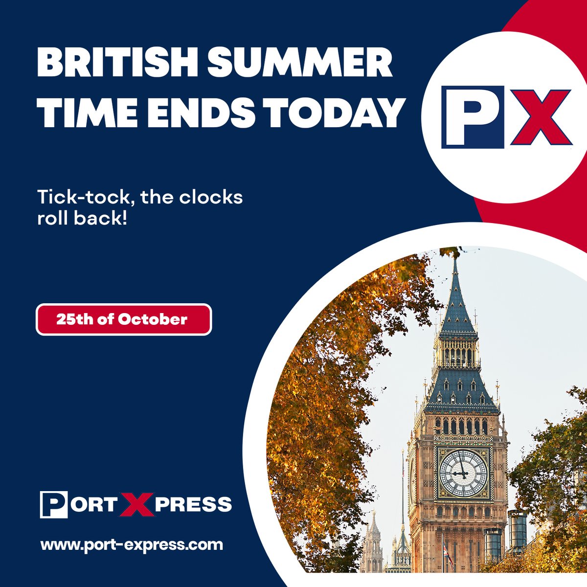 portexpress's tweet image. British Summer Time Ends Today - Tick-tock, the clocks roll back!
port-express.com
#containertransport #freight #logistics #transport #Britishsummertimeends