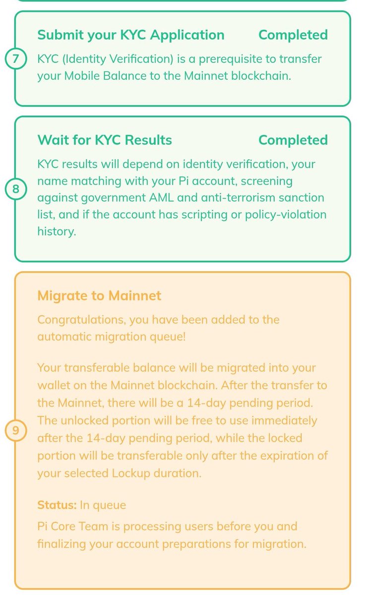 openmainnet's tweet image. 🔥DROP YOUR PROFILE USERNAME🔥
🚨Pi Network KYC: If you're on Tentative KYC, continue mining ⛏️. You'll automatically migrate to Mainnet. 
This large-scale system process includes complex mechanisms using advanced AI models and analyzing large datasets from liveness checks and…