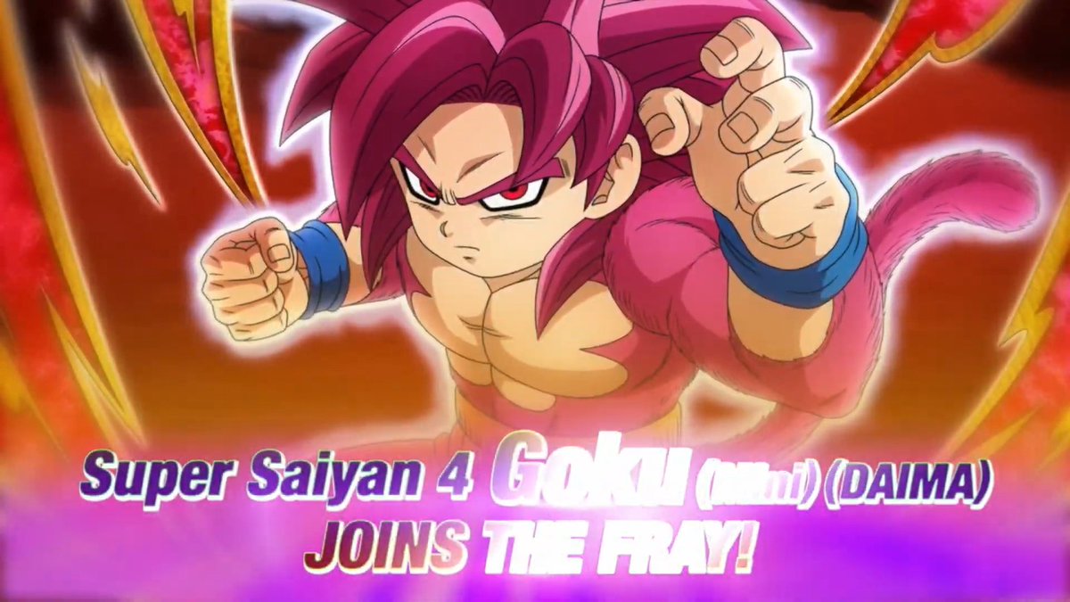 AirDokkan's tweet image. SUPER SAIYAN 4 GOKU (MINI) (DAIMA) IS COMING TO #DokkanBattle!!!