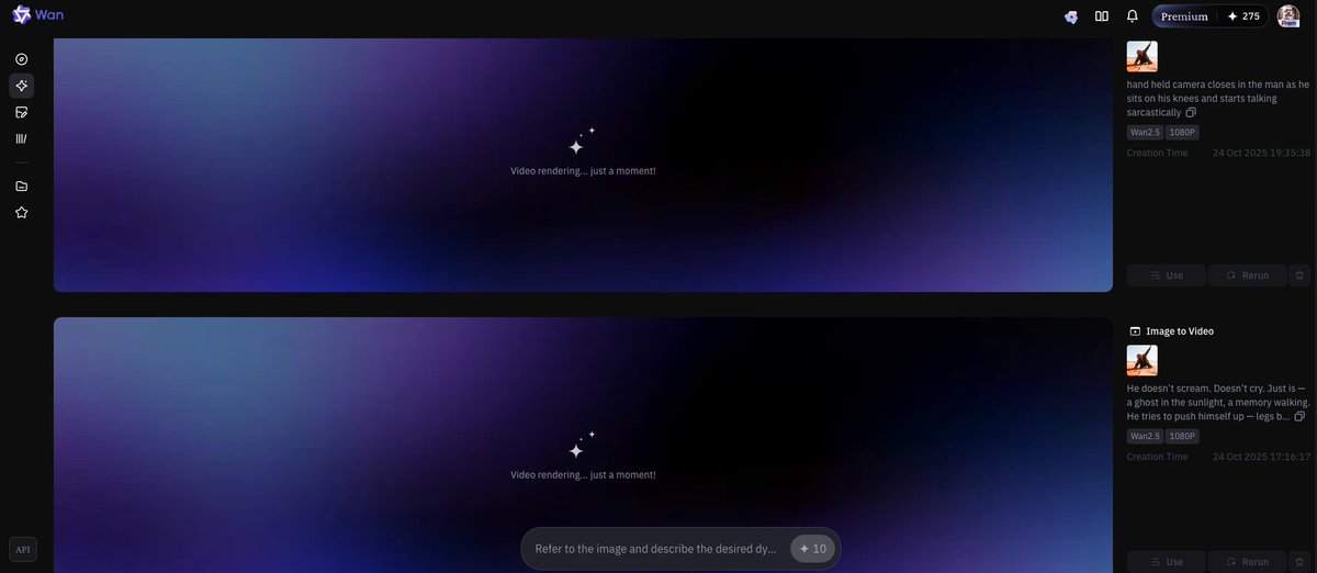 LuiCifere's tweet image. @alibaba_cloud Been stuck on &quot;Video rendering... just a moment!&quot; for 5+ hours now. Videos won&apos;t generate no matter what I try. Is there a service issue or maintenance happening? Really need this working. #AlibabaCloud #TechSupport