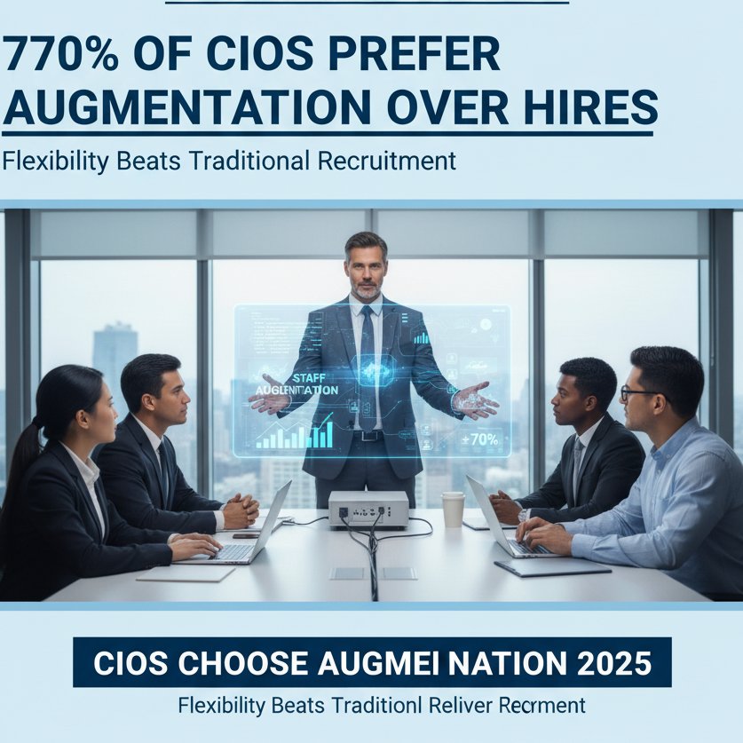 augmntx's tweet photo. 📰 70% of CIOs Prefer Staff Augmentation
Flexibility & speed reshape IT hiring — augmentation outpaces traditional recruitment in 2025.
#StaffAugmentation #Augmentation #CIOTrends #FutureOfWork #TechHiring #Innovation https://t.co/KJdwZkgLxl