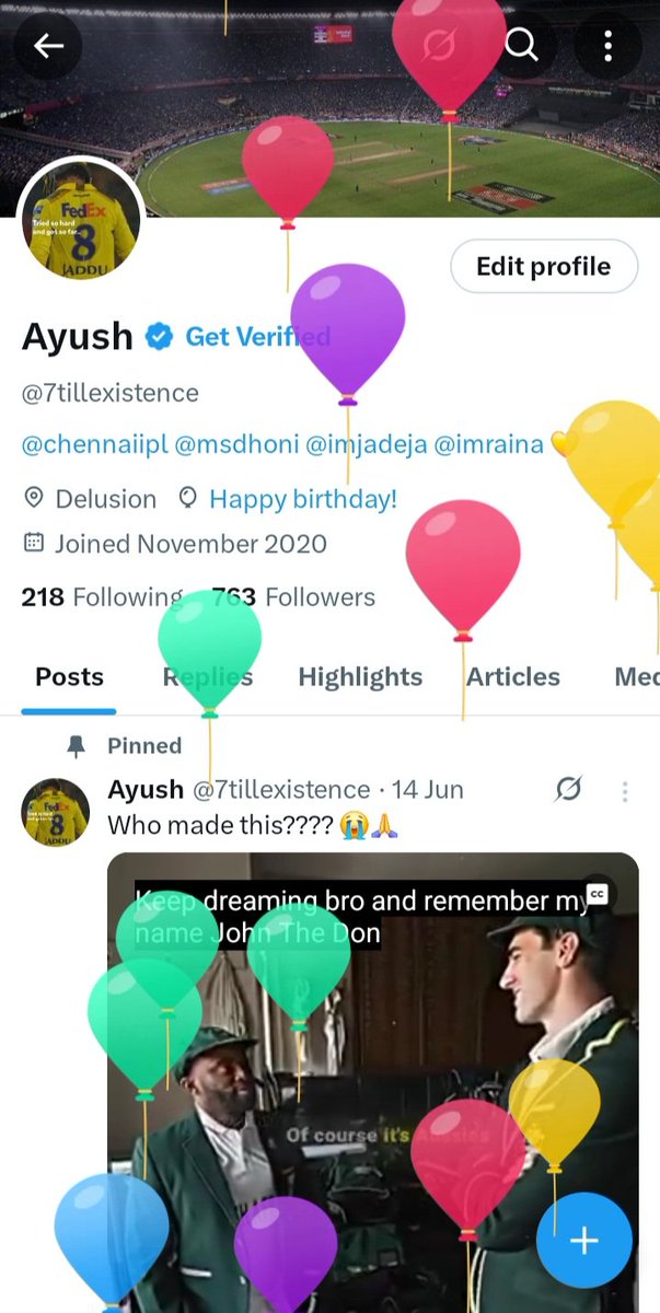 Ballons on my TL🙂
All I Ask Is One Wish, <a href="/ChennaiIPL/">Chennai Super Kings</a> ?? 😋💛