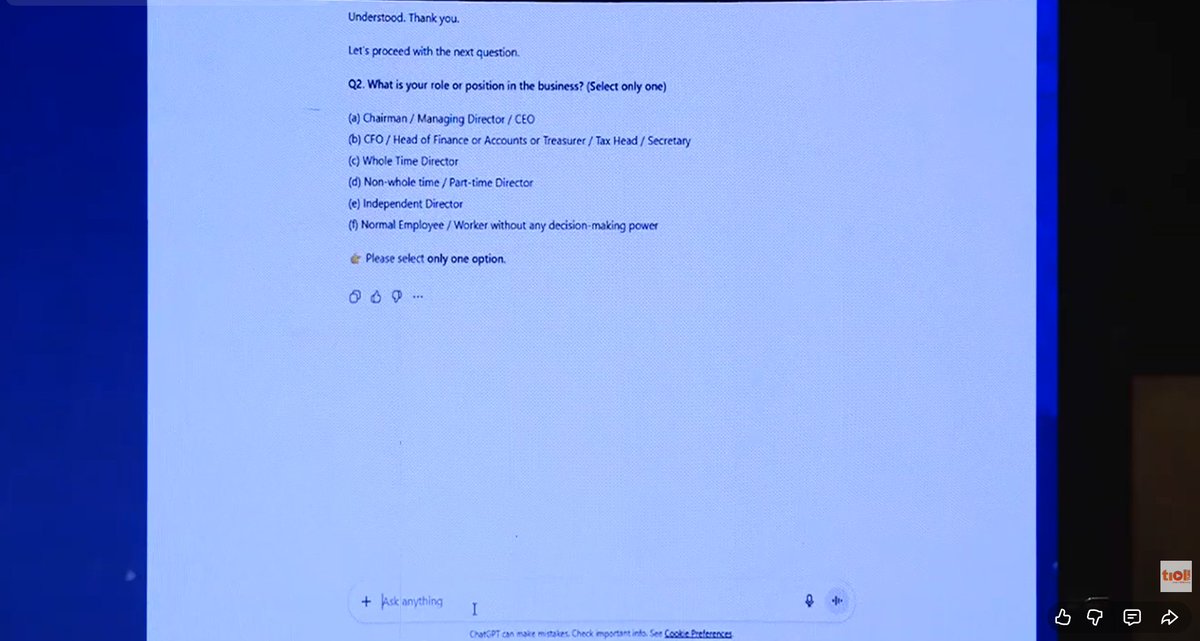 iAshishChandra's tweet photo. Earlier this month, I demonstrated a real-world GenAI use case before senior tax officials and industry leaders — a CustomGPT that helps users navigate arrest and bail issues under GST, in plain native language i.e. English, Hindi, Gujarati, Marathi, Bengali, Tamil, Punjabi and other Indian languages.
https://t.co/f4lYU7uQc1...
It asks the right questions and provides clear, accurate information (not legal advice) that even many overlook. Practically, ZERO hallucination, as its highly trained and fine tuned.
I’ve now open-sourced it, free of cost - for a limited period, for those who need it most — MSMEs, traders, shopkeepers, solo entrepreneurs, and startups - even employees who may be questioned on GST related issues.
One particularly humbling feedback from a senior participant stayed with me:
“Was among the most interesting session. AI was asked a query: Can I be arrested by GST Department for my violation exceeding Rs. 5 crores? We were astonished with the quality and content of results on answer. At the end of nearly 10 minutes session, there was hardly any question that was not imagined and answered. I realised to my dismay, it would have cost upward of a lakh to comprehensively cover this issue in a session lasting over one hour and still I would have come back without raising many relevant questions (not knowing what all to ask).”
Other use cases that are built and under fine-tuning can be seen at https://t.co/TKrSfb0UHp.
Currently, for 90+ million ChatGPT free users in India, we have a light trained model to suit lower token burning and model's cognitive ability. For 6+ million ChatGPT Go / Plus / Pro users in India, this CustomGPT is highly trained and works on highly cognitive ChatGPT 4o model.
📷 Try it. Challenge it. Improve it.
Because AI should empower — not intimidate.
#GenAI #LegalTech #AIforGood #GST
