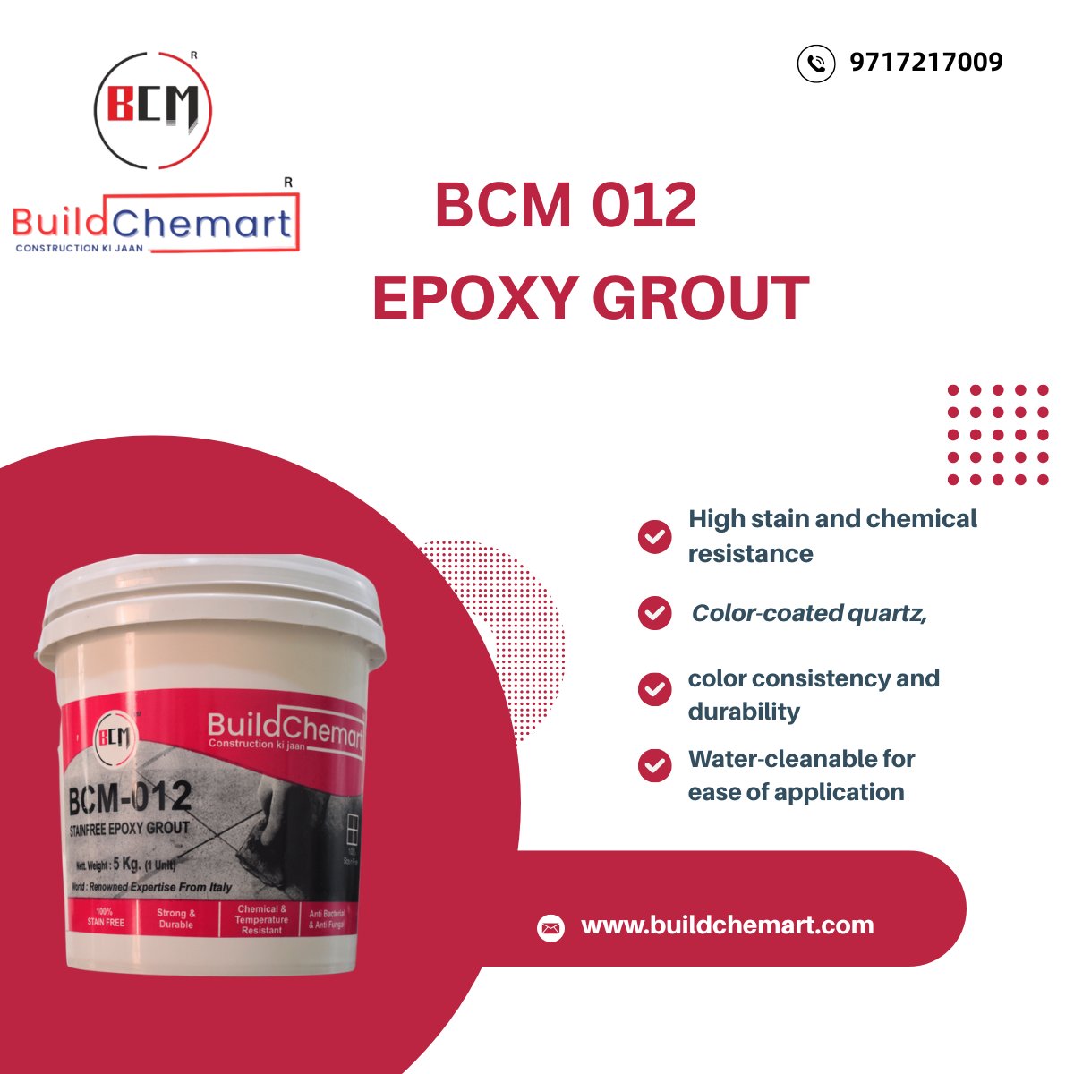 MibizL64325's tweet photo. Perfect Grout. Perfect Finish. 💪
Choose BCM 012 Epoxy Grout for durability, consistency, and effortless application.
#BuildChemart #EpoxyGrout #ConstructionSolutions https://t.co/8MBVuTb69A