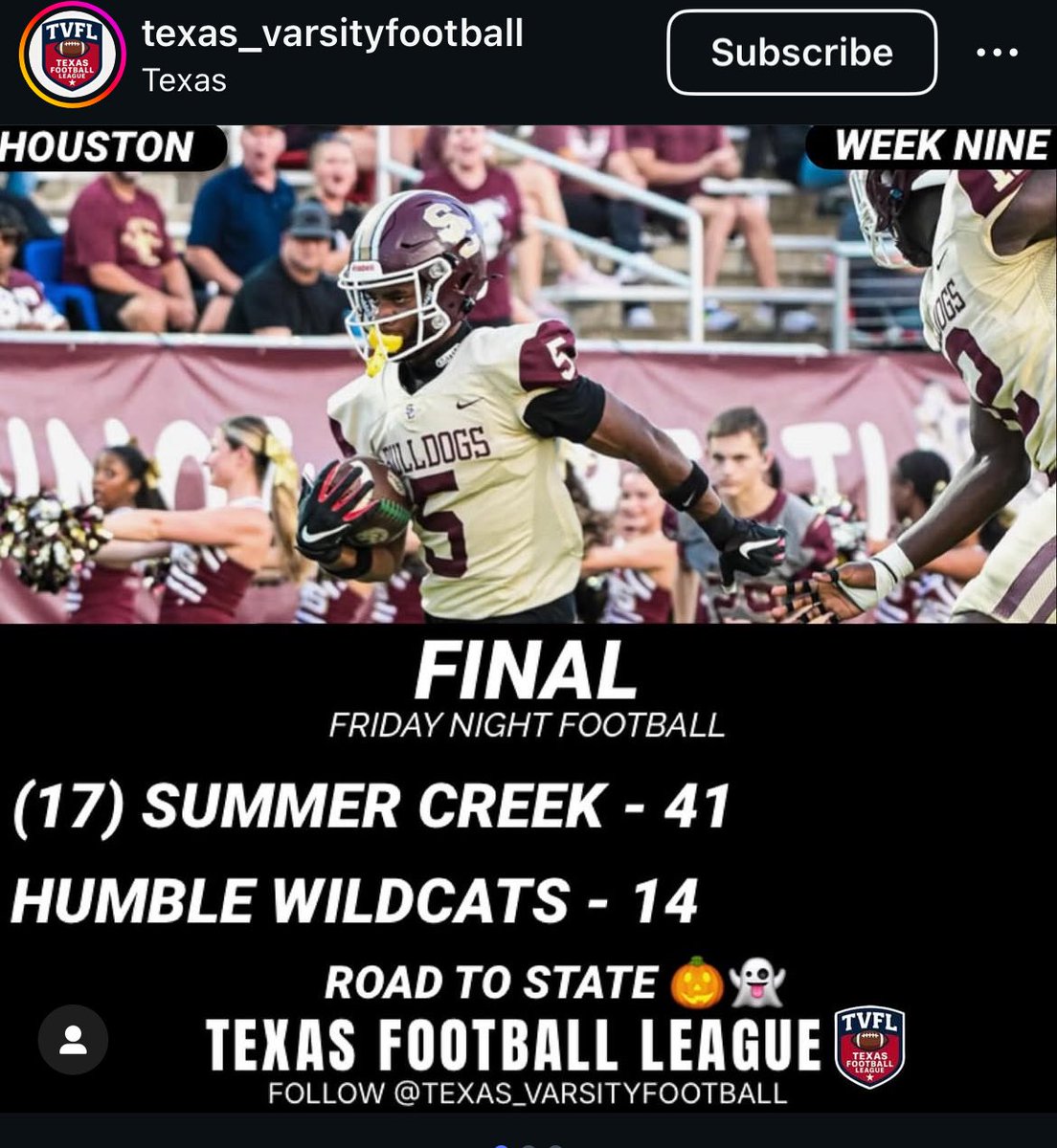 RWhiteOSU's tweet photo. Great team win!!! All 3 phases impact the game tremendously!!! Congrats @SC_BulldogFB #TEAMALLIN #TEAMEYEONTHEPRIZE #SCBUSINES https://t.co/KwA2wtjoUi