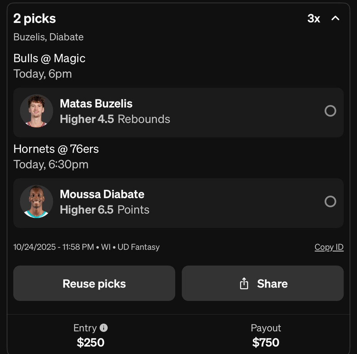 💣 COLLAB ALERT 💣

Teaming up with <a href="/BANKDOLO/">☢️💰BANK DOLO PROPS</a> for today’s plays 🧠💎

Moussa is my POTD — lock it in 👇
Let’s keep stacking greens 🟩

🔥 FREE TRIAL still going until the end of this week!
👉 dubclub.win/r/p/pri-vzz6u/…

#PrizePicks #UnderdogFantasy #SportsBets #PropPicks #NBAProps