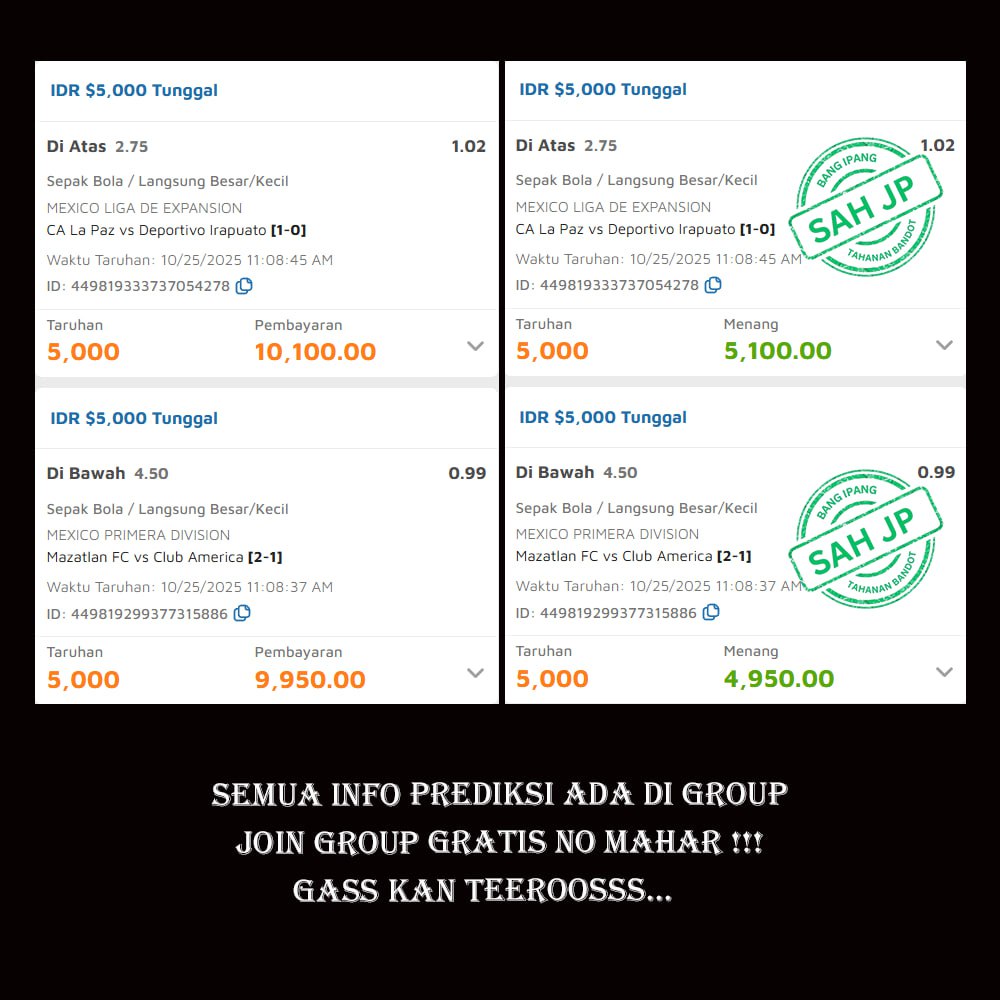 SemakinM21875's tweet photo. Bojal nya menyala π€π€π€
#fypγ· #parlays #bojal #mixparlay https://t.co/eQuU9r4cz6