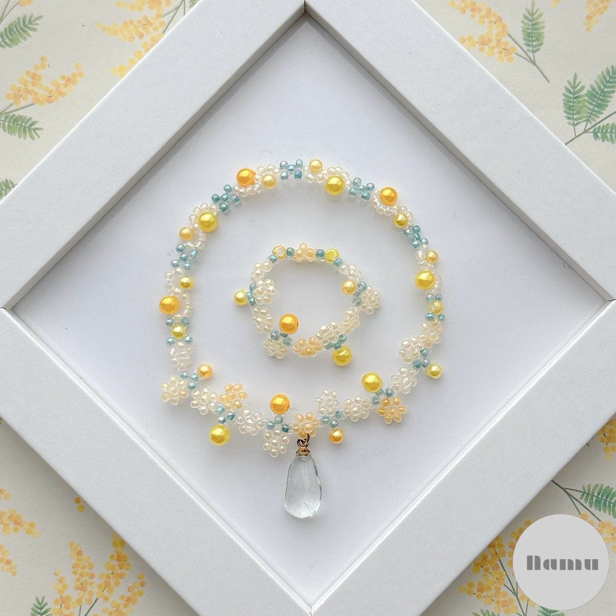 n_a_m_u_76's tweet image. mimosa🌼🌲

yellow💛×green💚

#Namu #handmade #beads #seaglass #mimosa #ミモザ
