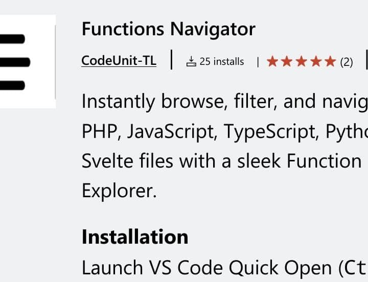 CodeUnitSITTE's tweet image. 25+ installs & 2 reviews already?! 🤯
Awesome! But you know what would be twice as awesome?
👉 25+ installs and 25+ reviews 😎
For a small project built from a “wait, why doesn’t this exist?” moment, every ⭐ & review means a lot.
#VSCode #IndieDev #BuildInPublic #OpenSource