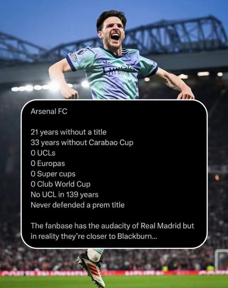 <a href="/WelBeast/">WelBeast</a> Ego of real Madrid but trophy cabinet of Blackburn rovers.. try again kiddo