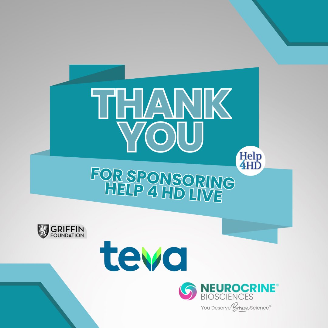 Help4HDI's tweet image. #Help4HD would like to thank all our #Help4HDLive sponsors who continue to support this podcast providing vital information and inspiration for the #HD community! #Sponsors #HuntingtonsDisease #Podcast