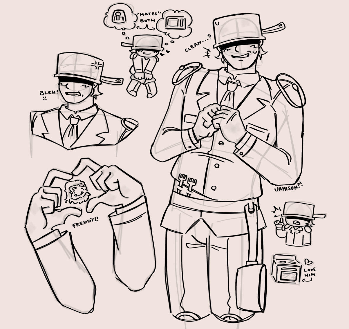 Jamisons_Crimes's tweet image. More of Benrey! Kitchen crew crumbs too :)
#dateeverythingoc #dateverything