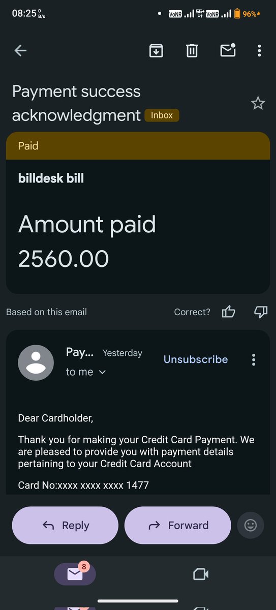 <a href="/SBICard_Connect/">SBI Card</a> <a href="/RBI/">ReserveBankOfIndia</a> <a href="/RBIsays/">RBI Says</a> <a href="/FinMinIndia/">Ministry of Finance</a> <a href="/SEBI_India/">SEBI_Awareness</a> 
Dear Sir,
My name is Chanchal Kr. Bind 
My card Last 4 Digit-5901
Registered Mo -7379577600 Email - ckb14797@gmail.com 
Someone made an unauthorized payment ₹2560 my card.
I attached file.
This is not good for Investors.