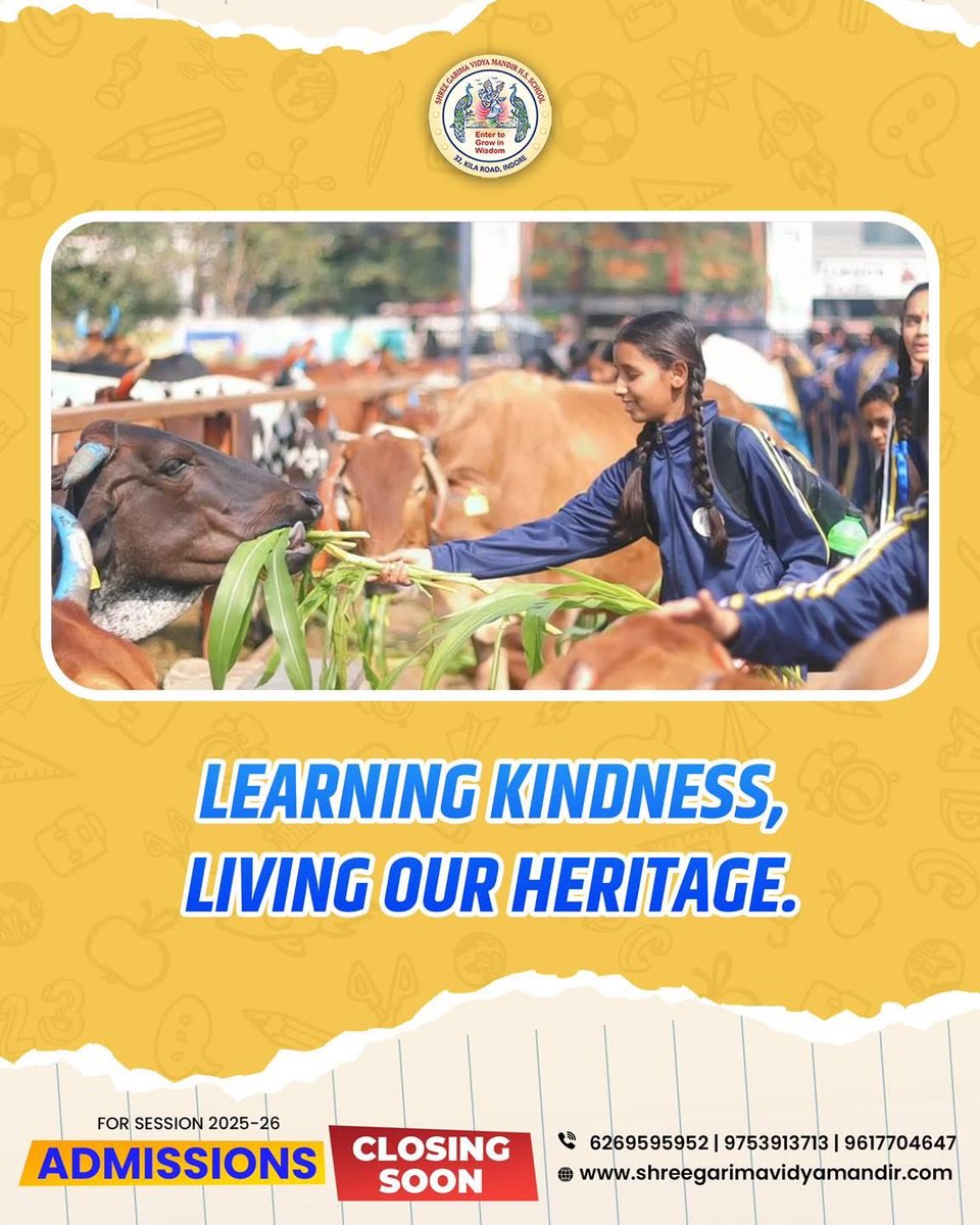SGVMIndore's tweet image. Learning kindness, embracing our roots every day.

#Shreegarimavidyamandirschool #LearningWithValues #EmbraceHeritage #KindnessInAction #CultureAndEducation