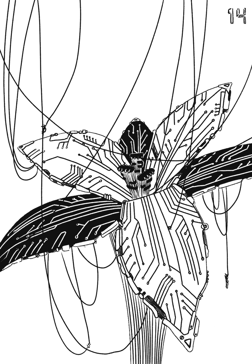 #wachafitober2025 14- lirio electrónico