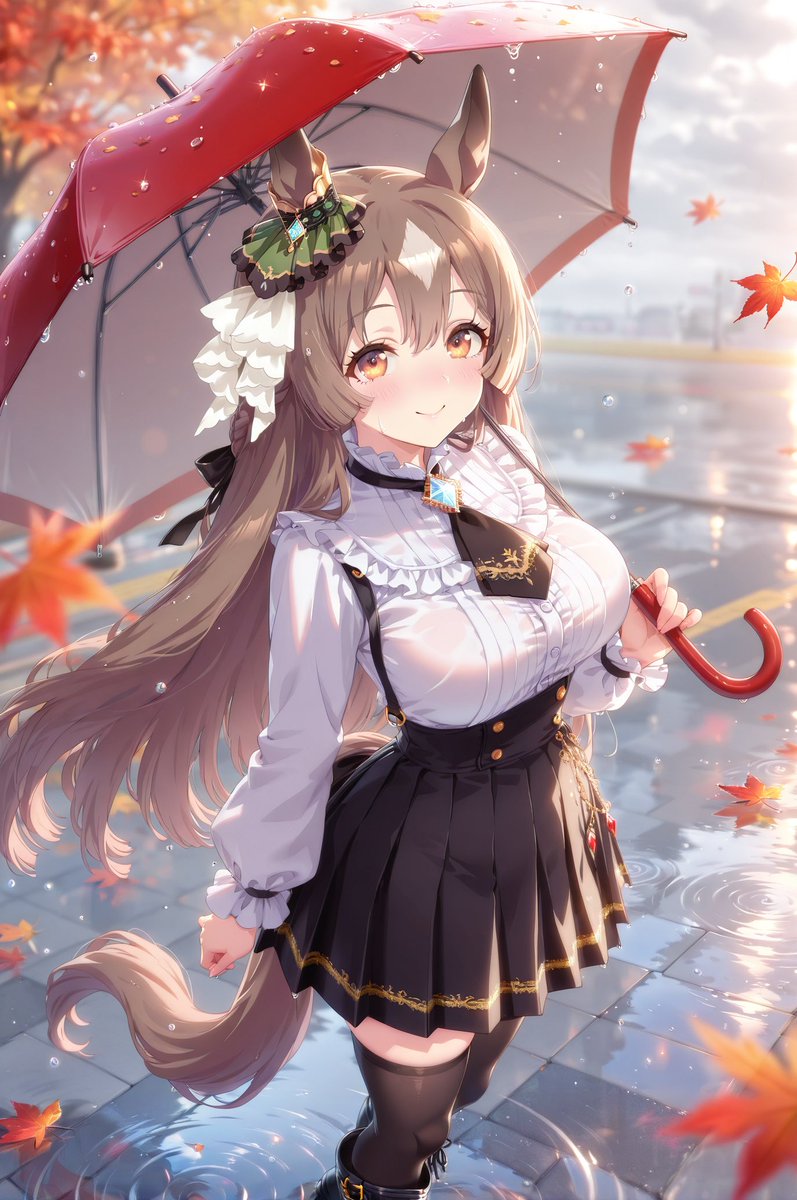 Toby_Illust_Lab's tweet photo. やさしい雨音と落ち葉のダンス☔🍁
今日もよろしくお願いします💎✨
#サトノダイヤモンド https://t.co/lSsHUNXiBT