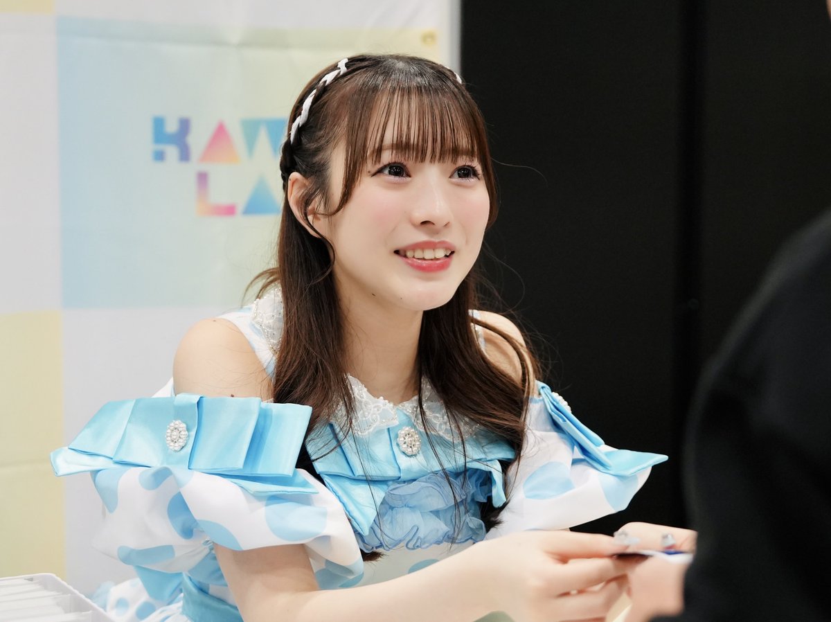 お渡し会の雰囲気こんな感じ🎀 💙増田彩乃 ❤️佐野愛花 🩵梅田みゆ