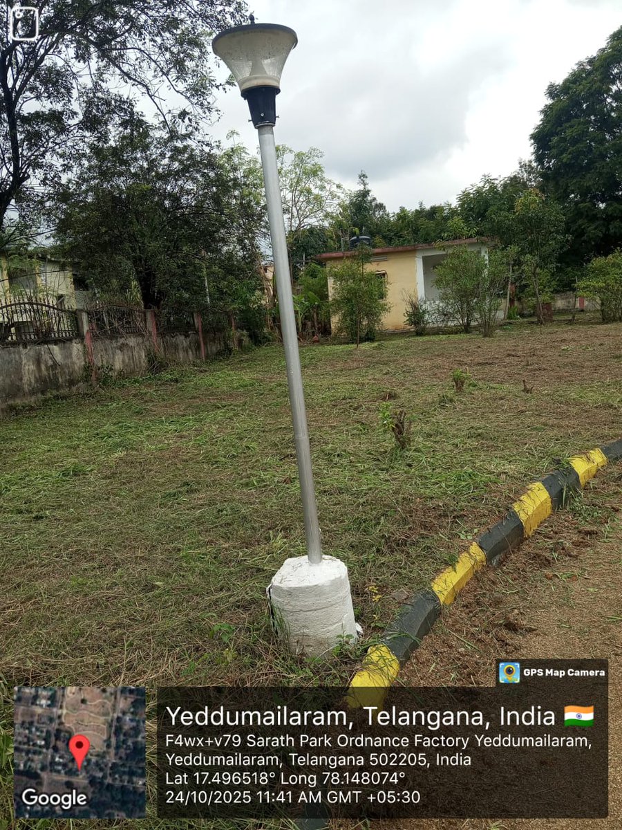 As part of Swachhta Campaign 5.0, a cleaning and grass cutting drive was conducted at Power Room Side of  Sarath Park at OFMK Estate