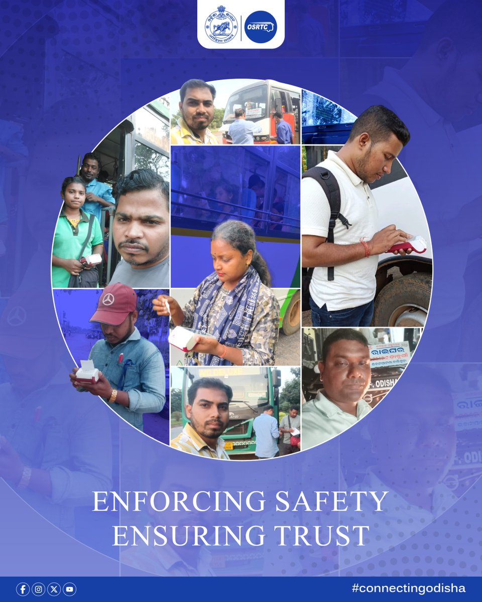 OSRTC_Odisha's tweet image. On the move to make every journey safe - the OSRTC Enforcement Team at work Ensuring safety, discipline, and smooth operations. 
#OSRTCForAll #Enforcement #ConnectingOdisha