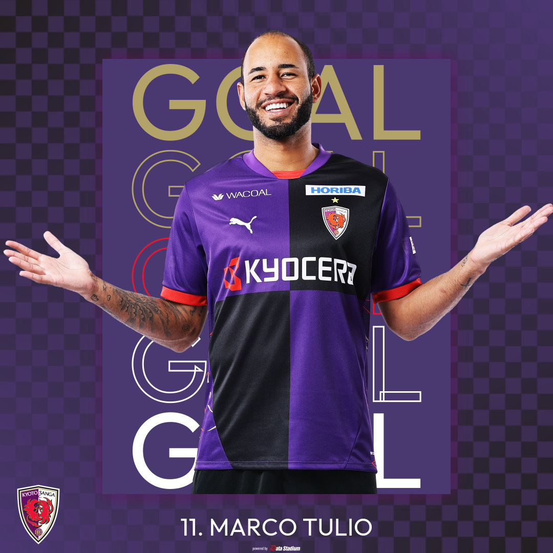 GOOOOAL!!!⚽ 36分 #マルコトゥーリオ 京都サンガF.C. 1-0 #鹿島