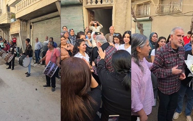 ihsankacarr's tweet image. Türkiye’de 30 yılı aşkın süredir tutuklu bulunan Rojavalı iki Kürt mahpus Muhammed Emin İsmail ve Lamia Asu, tahliyelerinin ardından #Rojava’da ailelerinin yanına döndü.