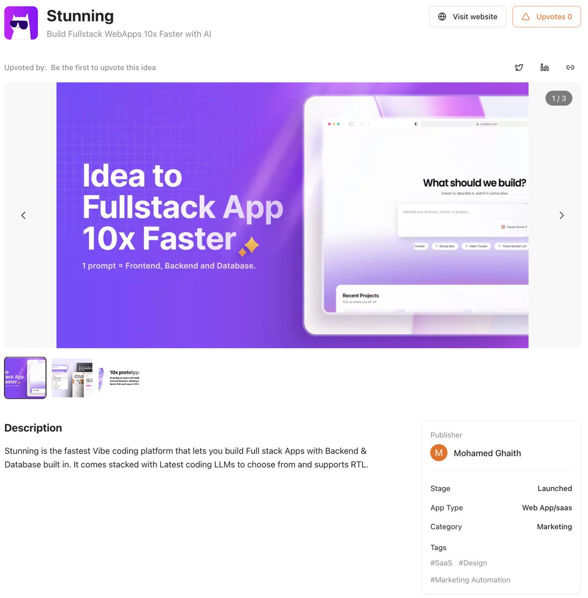 ideakilncom's tweet image. 💻 Stunning
From idea to fullstack app - 10x faster.
⚡ 1 prompt = frontend, backend, and database
🤖 Powered by the latest coding LLMs
🚀 Build, test, and launch stunning web apps in minutes
👉 ideakiln.com/ideas/stunning
#AItools #WebDev #SaaS #buildinpublic