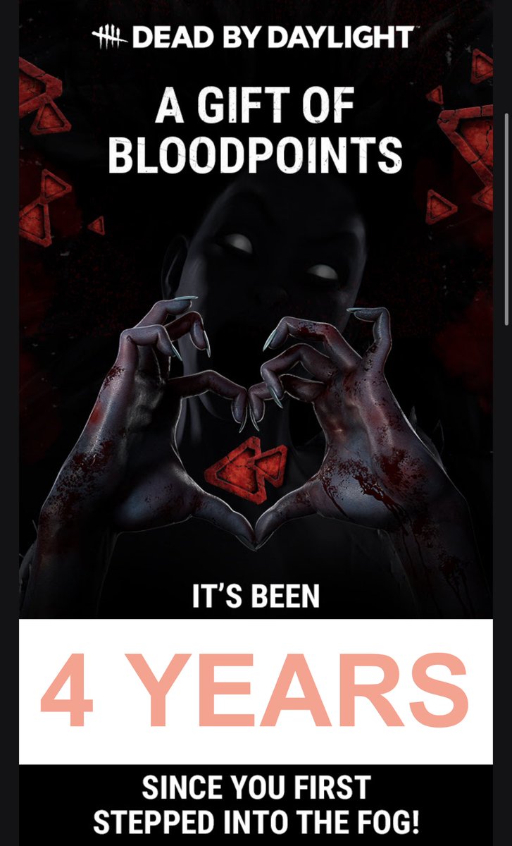 Aawww thank you <a href="/DeadbyDaylight/">Dead by Daylight</a> 🩵🥹🩵
It’s been 4 years since I was first introduced to DBD🩵, over 1 years since I became a full time DBD streamer &amp; content creator (not fog whisperer)🩵 &amp; 0 days being good at this game😅meet incredible people thanks to it❤️ thank you BHVR❤️🥹