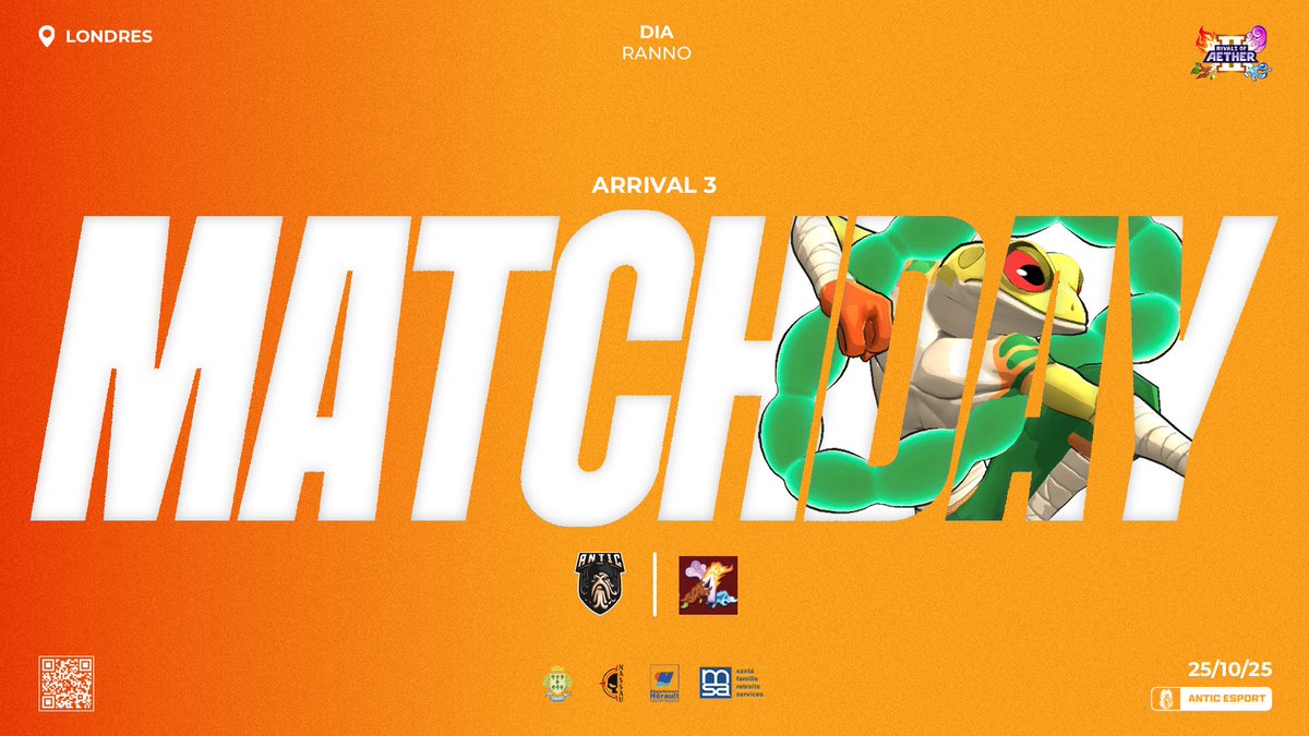 Débarquement à Londres!

Notre pirate-grenouille <a href="/Dia2B/">Antic | Dia (Julie🫶)</a> sera à Londres cette après-midi pour l'Arrival 3!

Il s'agit de l'une des plus grande série de tournoi du Royaume-Uni, quoi de mieux que d'envahir les terres des anglais?

⌚️14h00

#ATCWIN