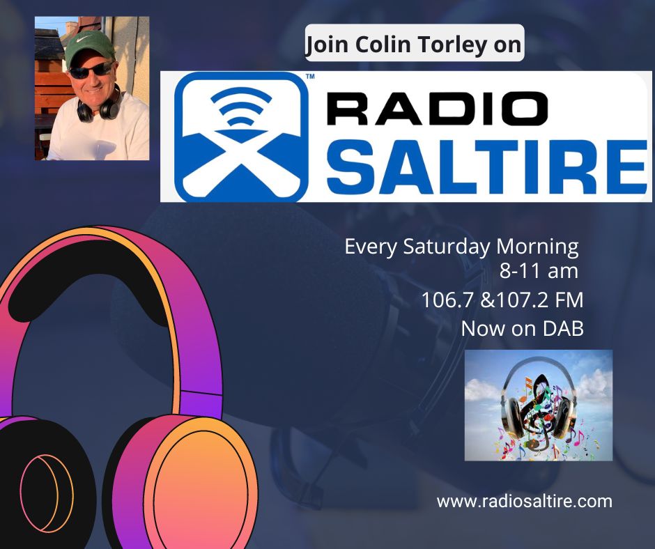 Join me on <a href="/RadioSaltire/">Radio Saltire</a> this morning between 8-11am. Lots of great music, old and new, to keep you entertained for 3 hours. 
Online At radiosaltire.com
Free Radio Saltire App 
Using The Tune In App or Smart Device and Smart Tv.    Now On DAB Radio. 
FM 106.7 &amp; 107.2
