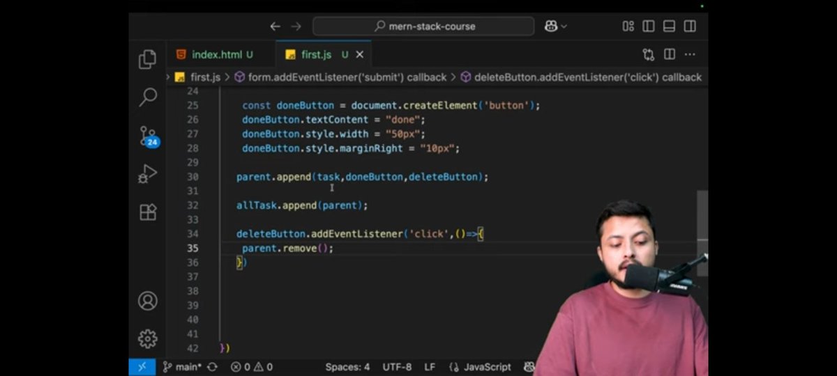 RAJATMO43645891's tweet image. Day-31 Attendance marked 
Today's topics ✨ 
1) 10 projects on js specific 
Thank you bhaiya @rohit_negi9 
#CodingLife