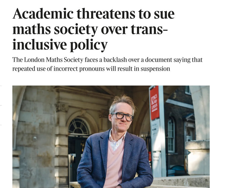 SEEN in Journalism (@journalismseen) on Twitter photo We RT’d this from the Times but here’s some SS in case the paywall bites
‘Lawyers sent a pre-action letter arguing that the trans policy discriminated against those with ‘gender-critical’ beliefs, the view that a person’s sex is biological and immutable so cannot be changed’
/ We RT’d this from the Times but here’s some SS in case the paywall bites
‘Lawyers sent a pre-action letter arguing that the trans policy discriminated against those with ‘gender-critical’ beliefs, the view that a person’s sex is biological and immutable so cannot be changed’
/