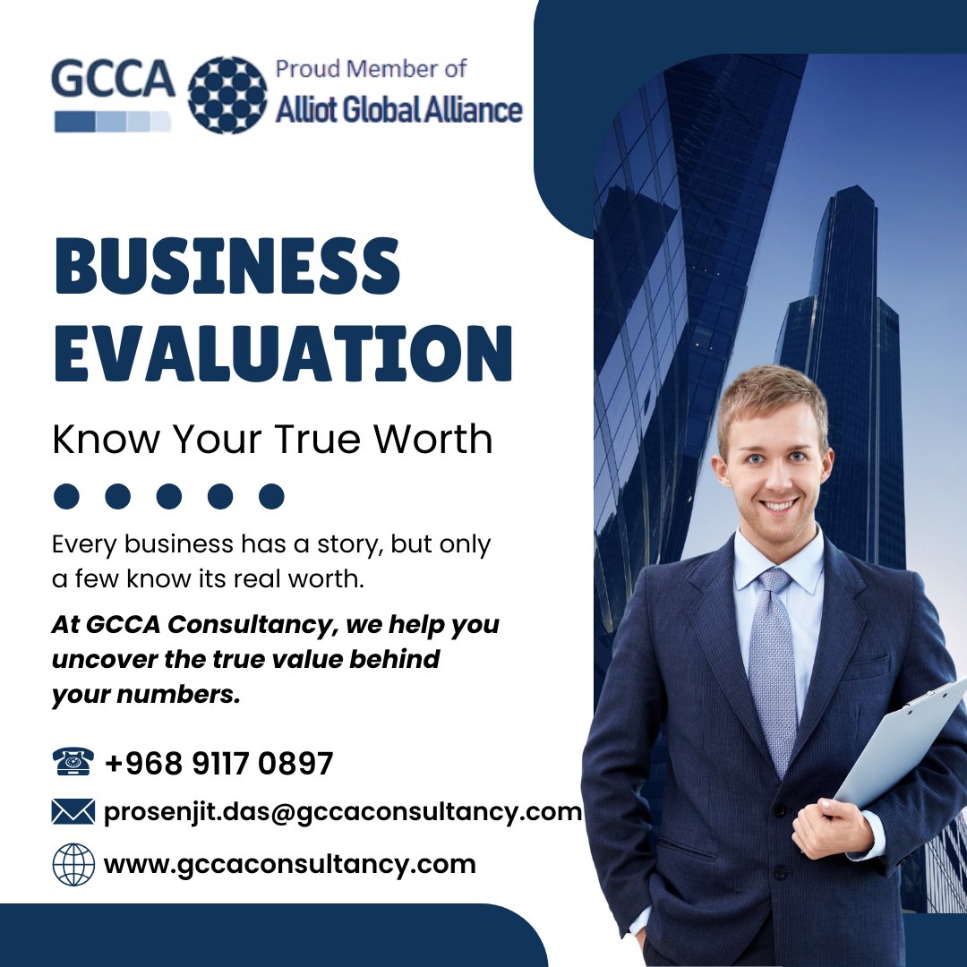 GccaConsultancy's tweet photo. At GCCA Consultancy, we dig deeper than numbers…
We unlock the real value behind your brand, assets &amp; growth opportunities. 🚀
Let’s evaluate today for a more profitable tomorrow! 
🌐 https://t.co/CiiR2YPKgp
#GCCA #BusinessValuation #businessgrowth #BusinessConsulting https://t.co/eEKmncIf5c
