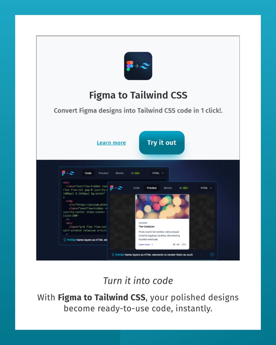 plusuidesign's tweet image. 🎨 Simplify your workflow with Variables Doc Designer — manage and document your Figma variables with style.
Auto-sync updates, customize tables, and keep your design system organized.
✨ Design smarter today.
👉 zurl.co/6f3sU
#FigmaPlugins #UIDesign #DesignTools