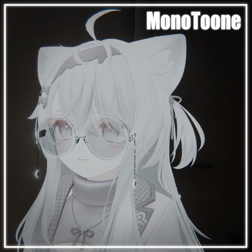 ★リリース記念プレゼントキャンペーン★
has1.booth.pm/items/7573681
MonoToone
モノサイバーな眼鏡です。
複数のシェイプキーがあるのでどんなアバターでも装着できます。

12/1まで少し安くなってます。
-[応募方法]-
フォロー&amp;RTで抽選3名様にこの商品をプレゼントします。 
締切：2025/10/28/23:59