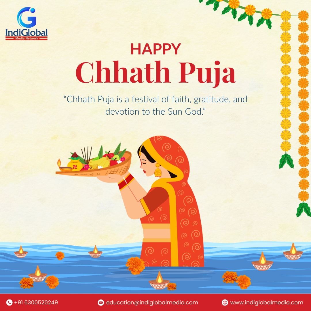 Embracing Faith and Gratitude
This Chhath Puja, IndiGlobal Media Network celebrates devotion, purity, and the bond between humanity &amp; nature. May the Sun God’s blessings bring health, happiness, and harmony to all
#IndiGlobalMedia #ChhathPuja #FestivalOfFaith #LightAndGratitude